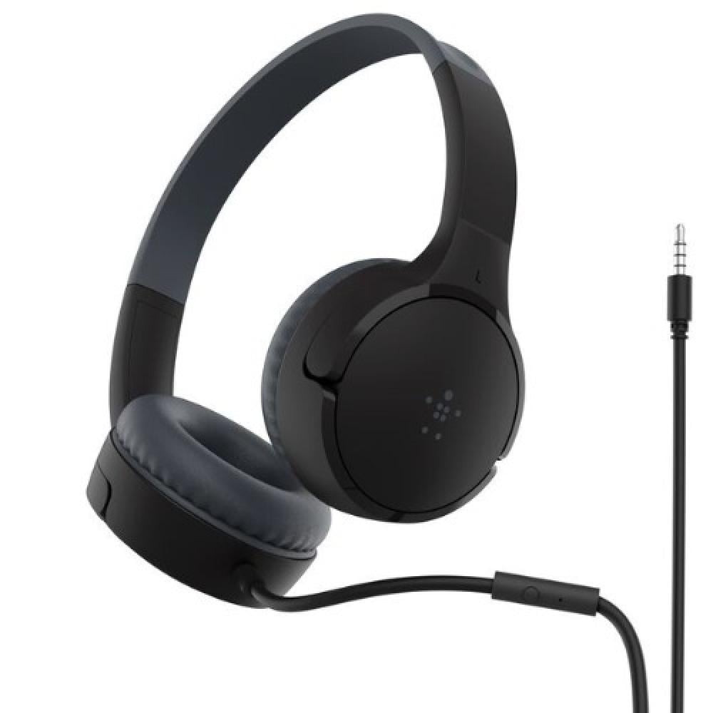 Belkin SoundForm Mini Wired Kids Headphones Black 85dB Volume Limit