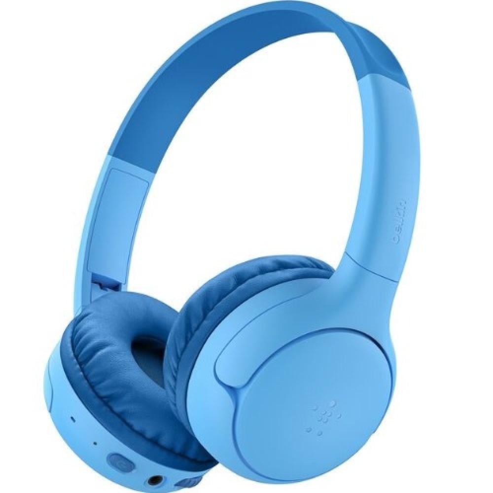 Belkin SoundForm Mini 2 Wireless Kids Headphones Blue 55 Hour Battery