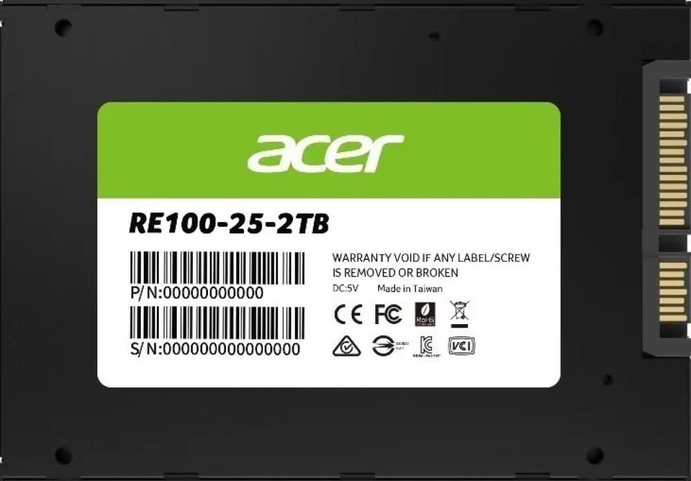 Acer RE100 2TB 2.5 Inch SATA III SSD Up To 503MBs Read Speed