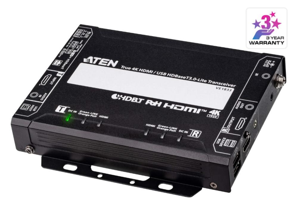 ATEN True 4K HDMI USB HDBaseT 3.0 Lite Transceiver With PoH