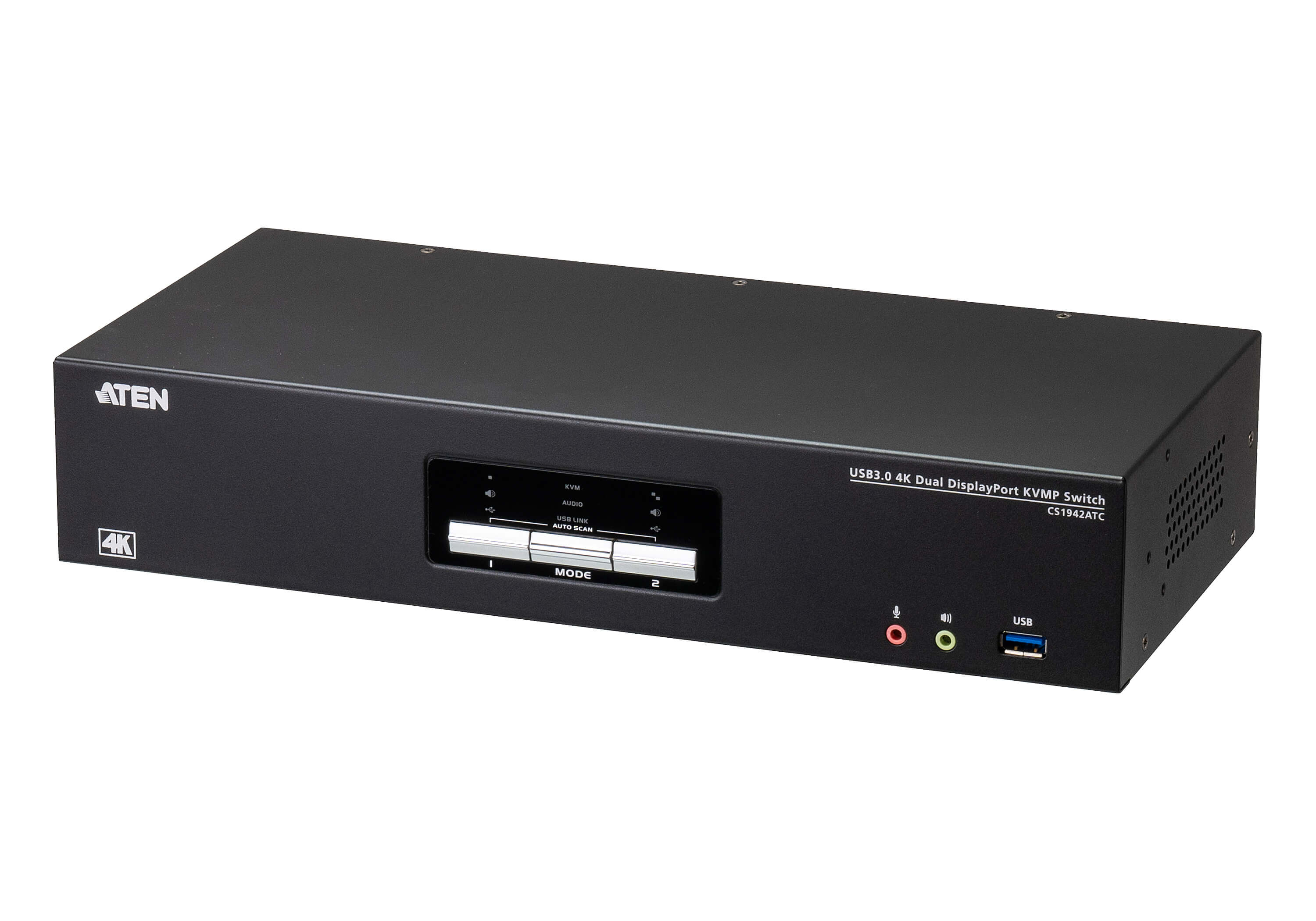 ATEN 2 Port USB 3.0 Dual Display DisplayPort KVMP Switch 4K 4096x2160 For Air Traffic Control