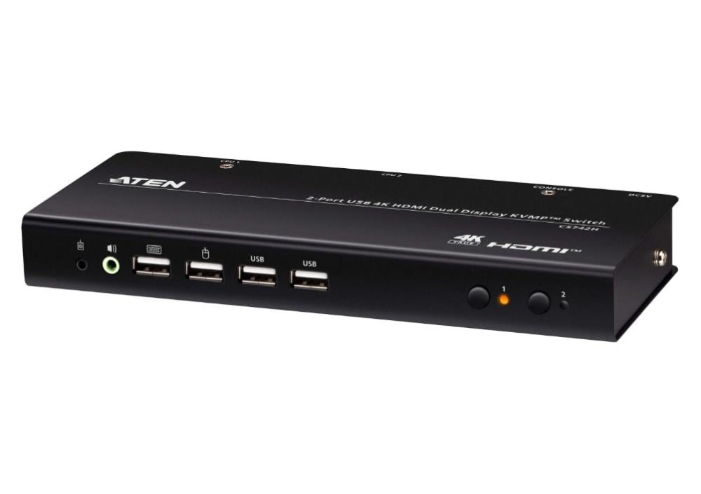 ATEN 2 Port Dual Display HDMI KVMP Switch 4K 4096x2160