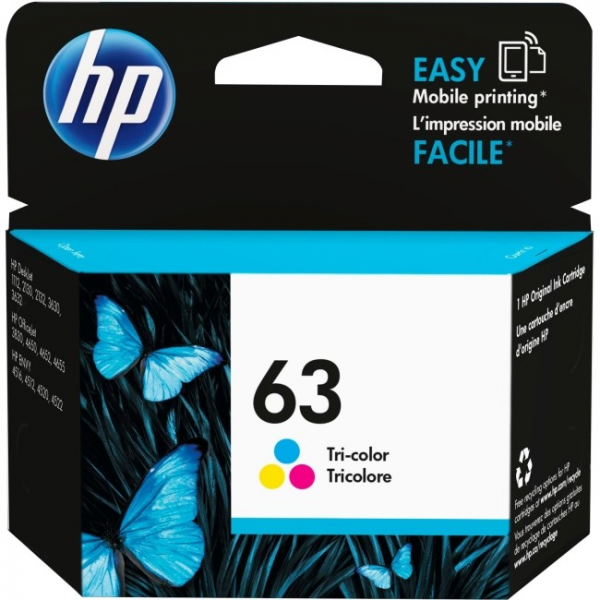 HP  63 Tri-color Original Ink F6U61AA