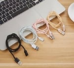 8ware Braided Magnetic Cable With 3 Connectors (micro Usb Type-c & ( Gen-magcab03-bl )