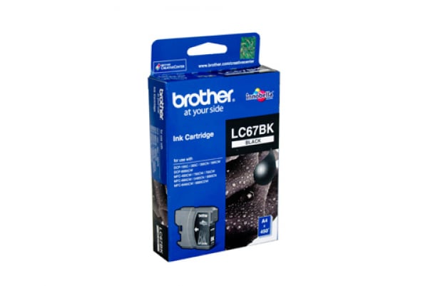 BROTHER Lc67 Black Ink 450 Page Yield For 5890 LC-67BK