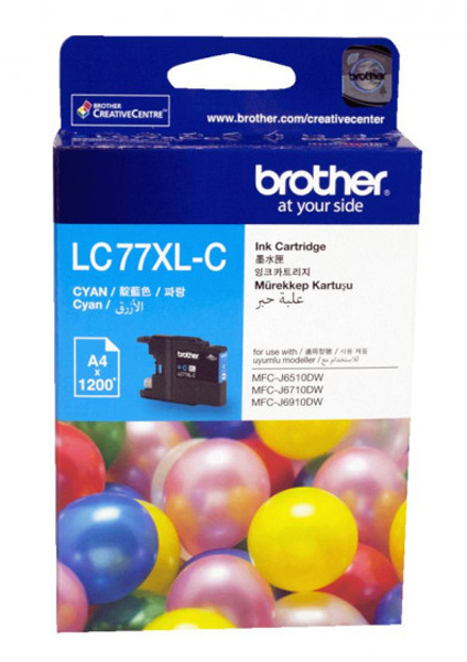 BROTHER Lc77 Xl Cyan Ink 1200 Page Yield For LC-77XLC