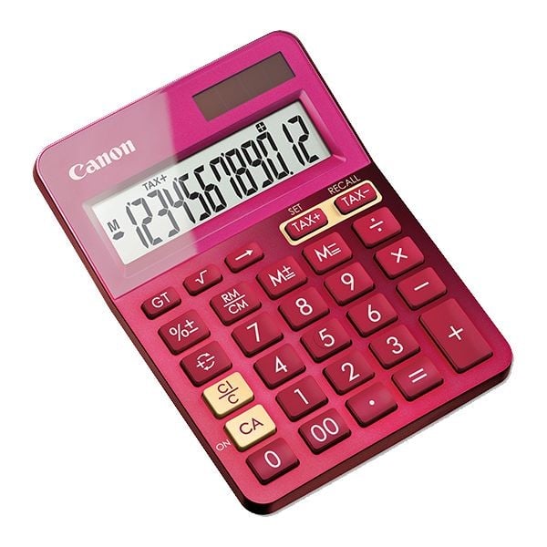 CANON Metallic Pink 12 Digit Desktop Calculator LS123KMPK