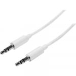 STARTECH 1m White Slim 3.5mm Stereo Audio Cable MU1MMMSWH