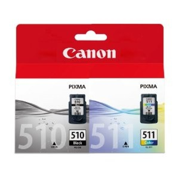 CANON 1x Pg510 Black Ink And 1xcl511 Colour Ink PG510CL511CP