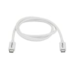 STARTECH 1m Thunderbolt 3 Cable - 20gbps - White TBLT3MM1MW