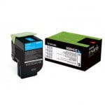 Lexmark 808hce Cyan High Yield Corporate Toner Cartridge 3k Cx410/cx510 (80C8HCE)