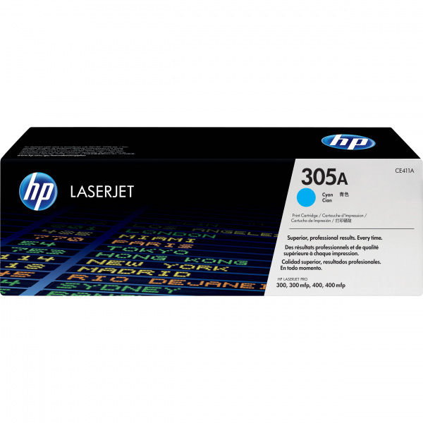 HP 305A Cyan Original LaserJet Toner Cartridge 2600 Pages CE411A