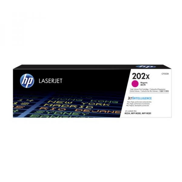 Hewlett Packard Hp 202x Magenta Laserjet Toner 2.5k For M254dw M254nw M280nw M281fdn M281fdw (CF503X)