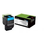 Lexmark 708c Cyan Return Toner Cartridge 1k Cs310/cs410/ Cs510 (70C80C0)