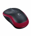 Logitech M185 Wireless Mouse - Red (910-002503)