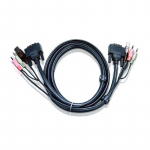 ATEN  1.8m Dvi Kvm Cable With Audio To Suit 2L-7D02U