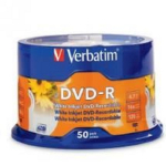 VERBATIM Dvd-r 4.7gb 50pk White Inkjet 16x ( 95137