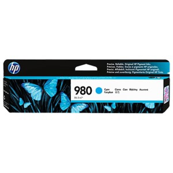 HP 980 Cyan Ink Cart 6.6k D8J07A