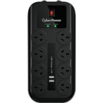 Cyberpower Systems 8-port Surge Protector With 2usb Ports CPSURGE08USB-ANZ