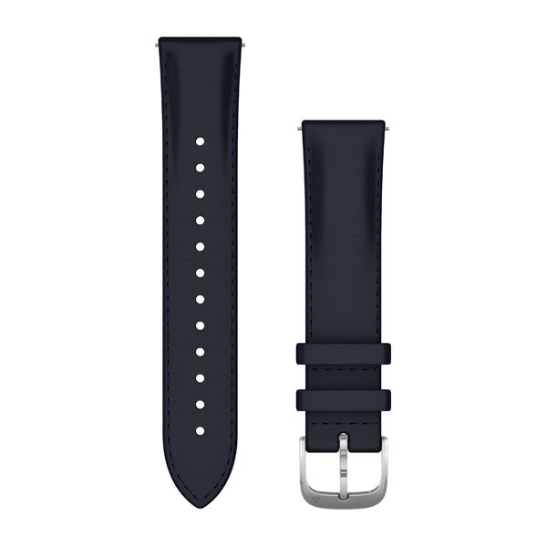 Garmin Quick Release Bands (20 Mm) Navy Italian Leather With Silver Hard (010-12924-20)