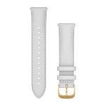 Garmin Quick Release Bands (20 Mm) White Italian Leather With 24k Gold P (010-12924-28)