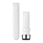Garmin Quickfit 20 Watch Bands White Silicone With Black Hardware (010-12865-00)
