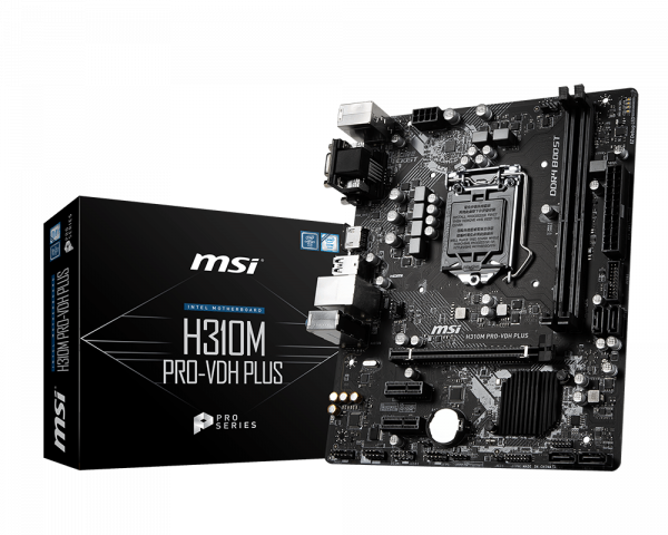 MSI H310M PRO-VDH PLUS mATX Intel Motherboard (H310M PRO-VDH PLUS)