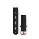 Garmin Quick Release Bands (20 Mm) Black With Rose Gold Hardware (010-12691-03)