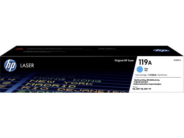 Hewlett Packard Hp 119a Cyan Original Laser Toner 700 Pages Color Laser 150nw 178 (W2091A)