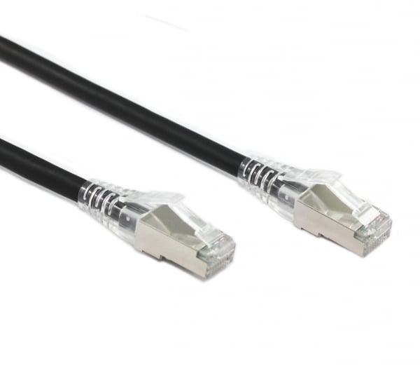 Generic 0.5m Black Cat6a Sftp Cable Lszh ( Component Test ) (CB-LZC6A-0.5BK)