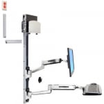ERGOTRON Lx Sit Stand Wall Mount System Med 45-358-026