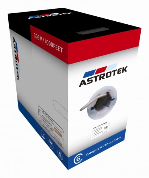 Astrotek Cat6 Utp Cable 305m Roll - Orange Full 0.55mm Copper Solid Wire E (ATP-ORNGU6-305M)