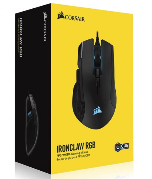 Corsair Ironclaw Rgb Fps/moba 18000 Dpi Gaming Mouse (CH-9307011-AP)