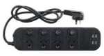 Jackson 4 Outlet Surge Protected Individually Switched Powerboard With Usb (PT1814USB3A)