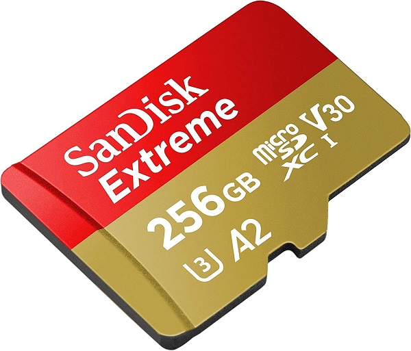 Sandisk Microxd Extreme A2 V30 Uhs-i/u3 160r/90w No Sd Adapter (SDSQXA1-256G-GN6MN)