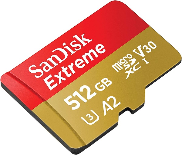 Sandisk Microxd Extreme A2 V30 Uhs-i/u3 160r/90w No Sd Adapter (SDSQXA1-512G-GN6MN)