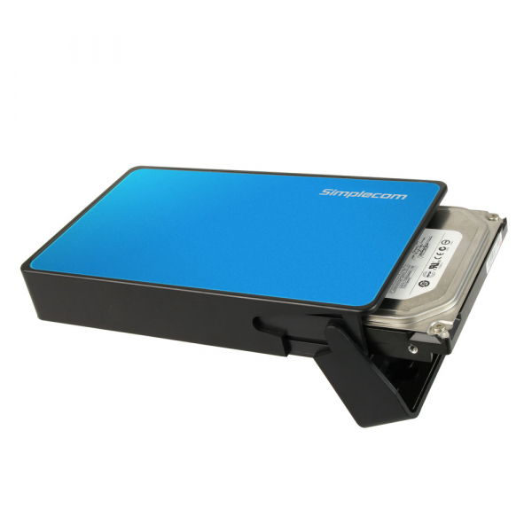 Simplecom Se325 Tool Free 3.5 Sata Hdd To Usb 3.0 Hard Drive Enclosure Blu SE325-BL