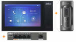 Dahua 7 Inch Touch Screen Ip Intercom Kit KIT-DHI-7INBLK2101E-P