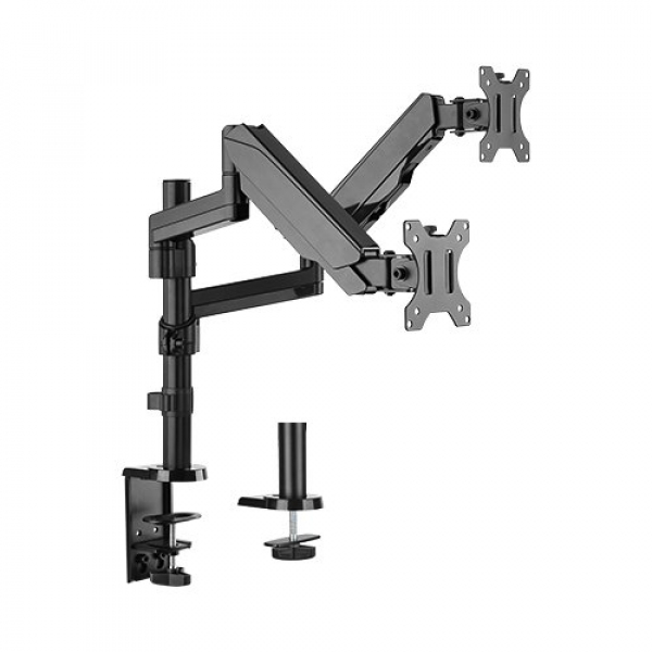 Brateck Dual Minitor Full Extension Gas Spring Dual Monitor Arm (independ LDT16-C024