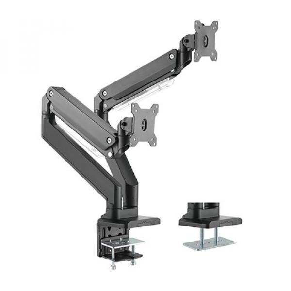 Brateck Dual Monitors Aluminum Heavy-duty Gas Spring Monitor Arm Fit Most LDT23-C024