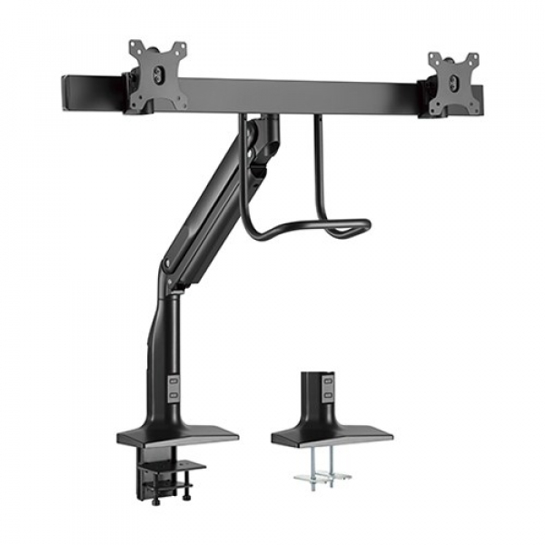 Brateck Dual Monitors Select Gas Spring Aluminum Monitor Arm Fit Most 17- LDT43-C021