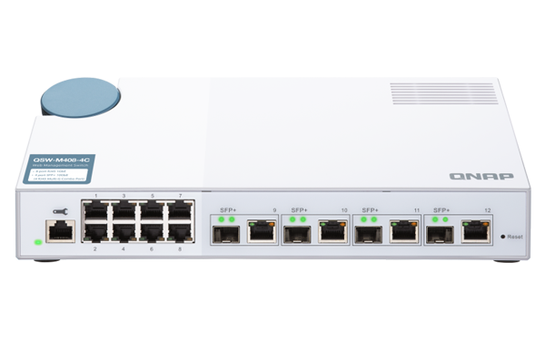 Qnap Entry-level 10gbe Layer 2 Web 12 Ports Managed Switch For Smb Net QSW-M408-4C