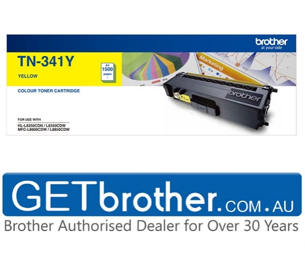 Brother Standard Yield Yellow Toner To Suit Hl-l8250cdn/8350cdw Mfc-l8600 TN-341Y