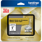 Brother Tze Tapes-24mm Black On Premium Gold TZE-PR851