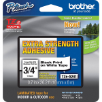 Brother 18mm Black On White Strong Adhesive Tze Tape TZE-S241
