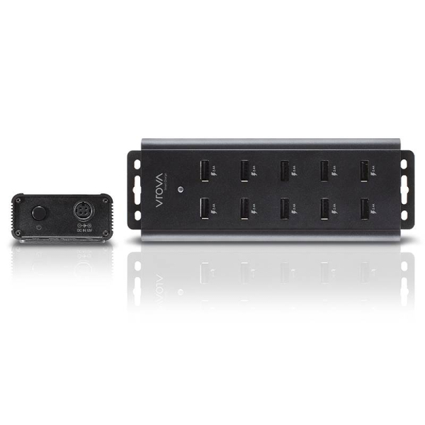 Alogic 10 Port Usb Charger With Smart Charge 10 X 2.4a Outputs (100w)  VPLUC10A100