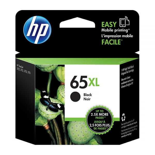HP 65xl High Yield Black Original Ink Cartridge N9K04AA