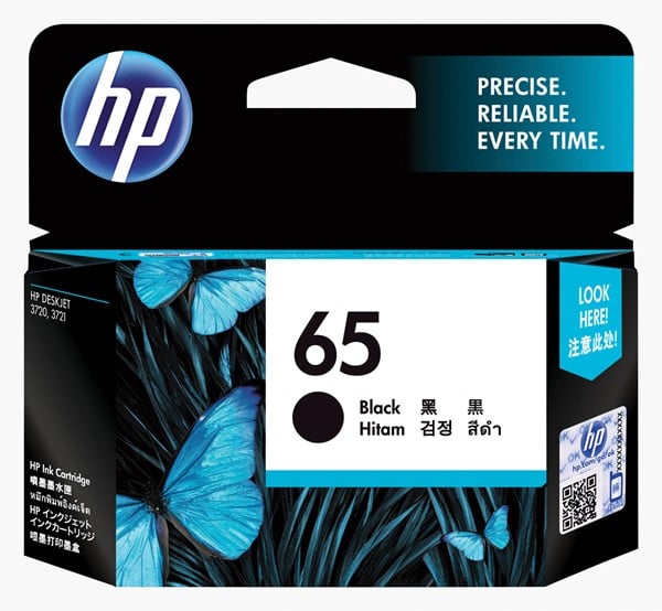 HP 65 Black Original Ink Cartridge N9K02AA