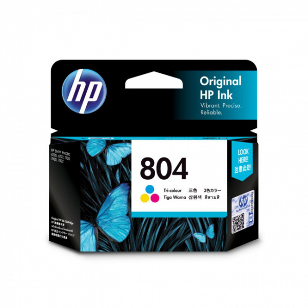 HP 804 Tri-color Ink Cart 165 Pages For Hp Envy 6220 6222 7120 78 T6N09AA