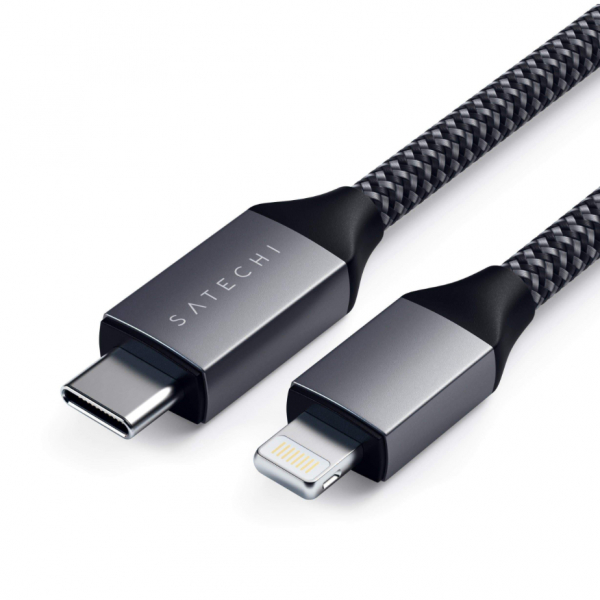 Satechi Usb-c To Lightning Charging Cable 1.8 M (space Grey) ST-TCL18M